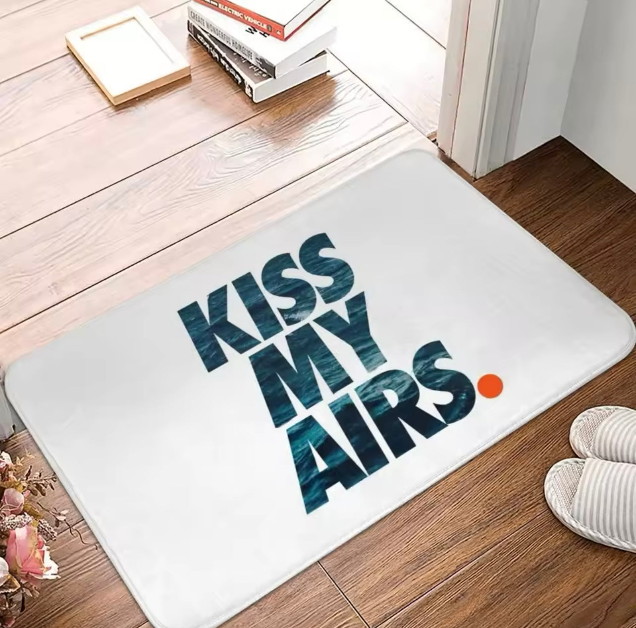 Kiss My Air White and Blue