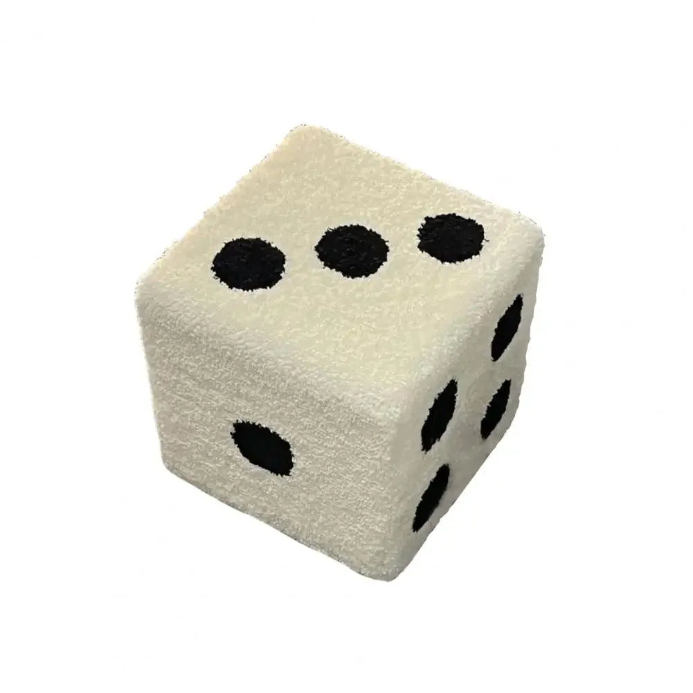 Creative Cubic Imitation Lamb Wool Bedroom Decorative Dices Stool