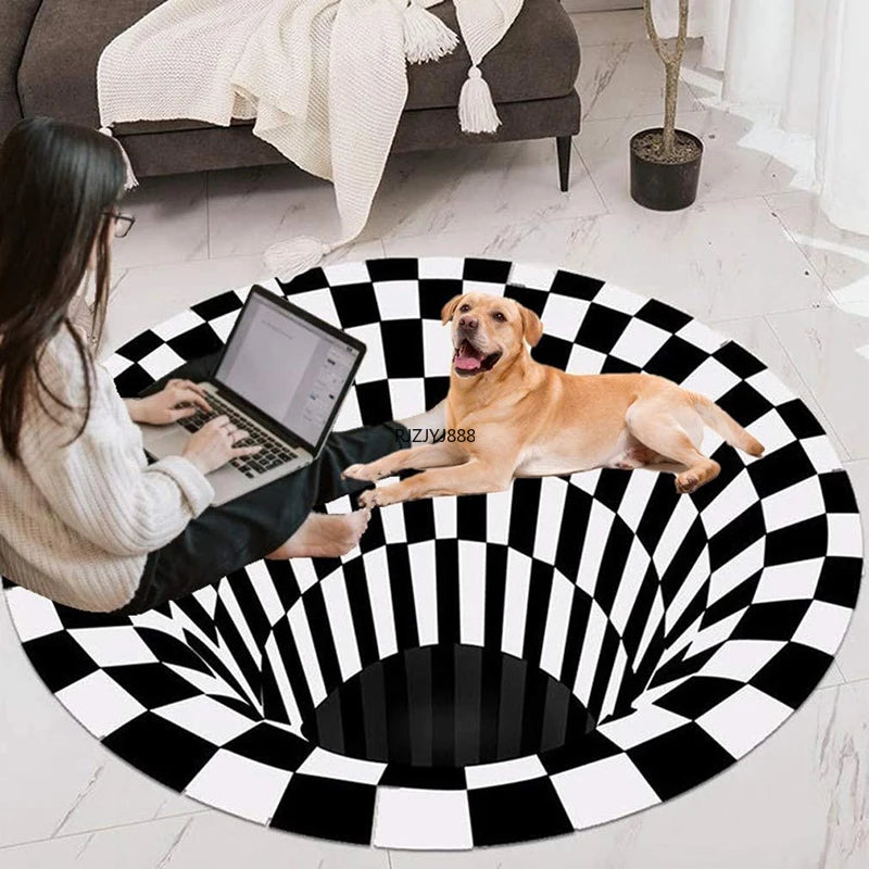 3D Vortex Illusion Back Rug