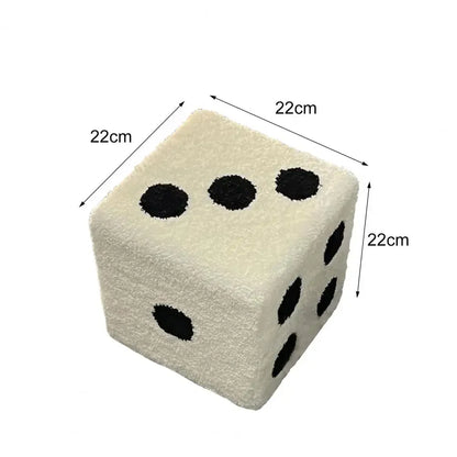 Creative Cubic Imitation Lamb Wool Bedroom Decorative Dices Stool