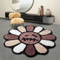 Brown and White Sunflower Rug