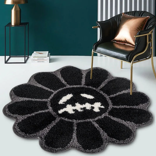 Black Sunflower Rug