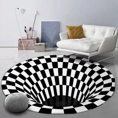 3D Vortex Illusion Back Rug