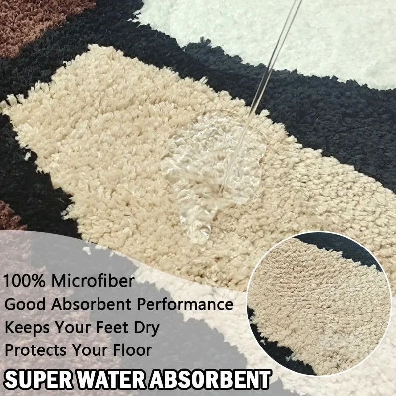 Brown and White Sunflower Rug