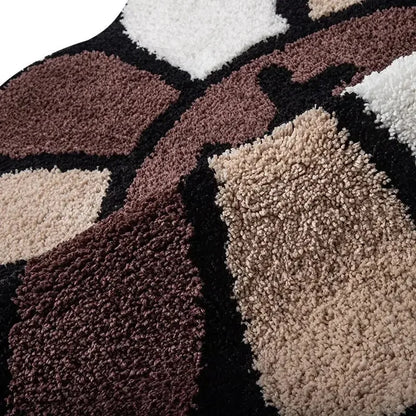 Brown and White Sunflower Rug